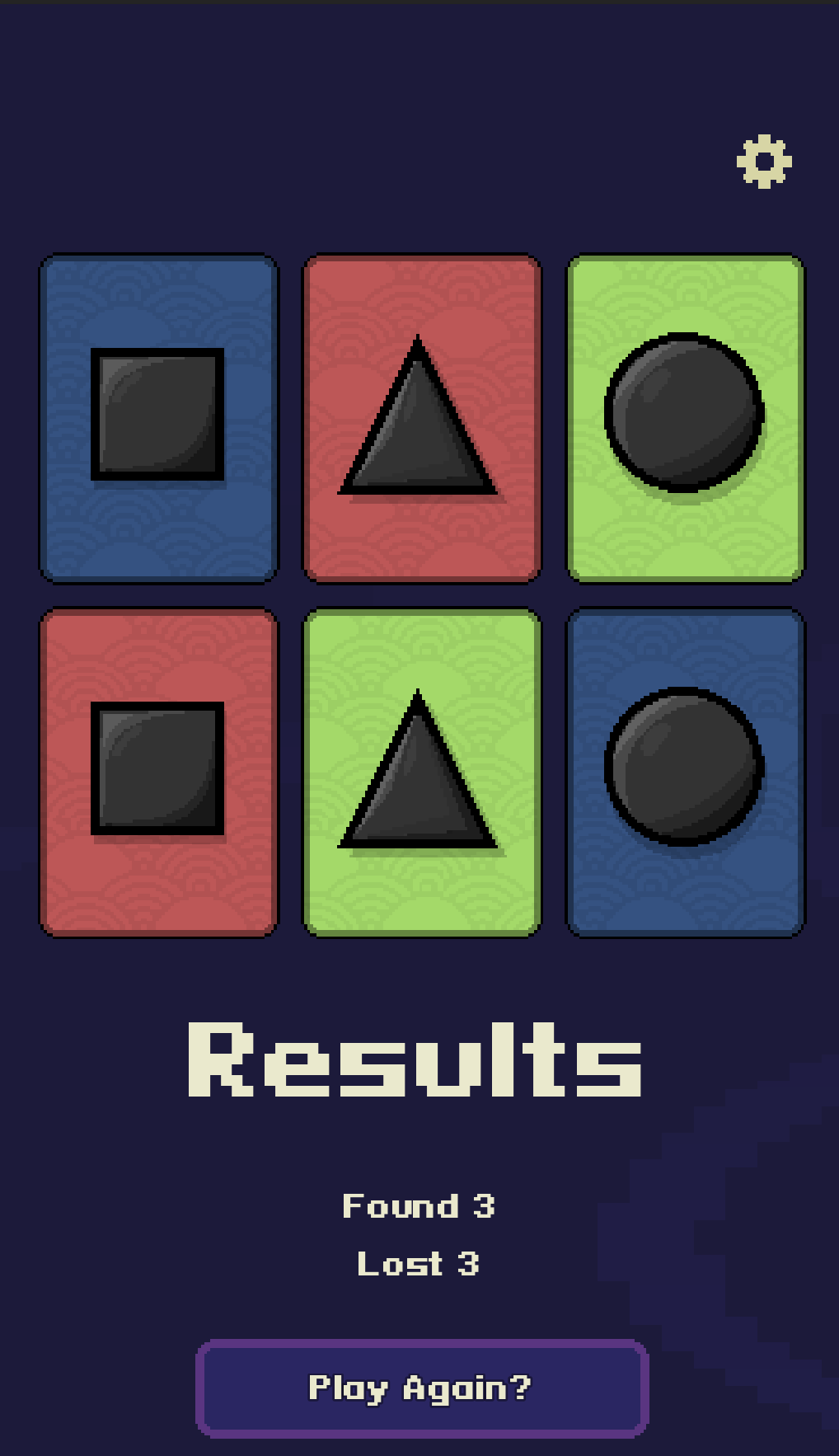 Results screen